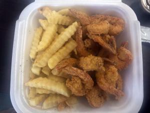 Fried Shrimp and French Fries